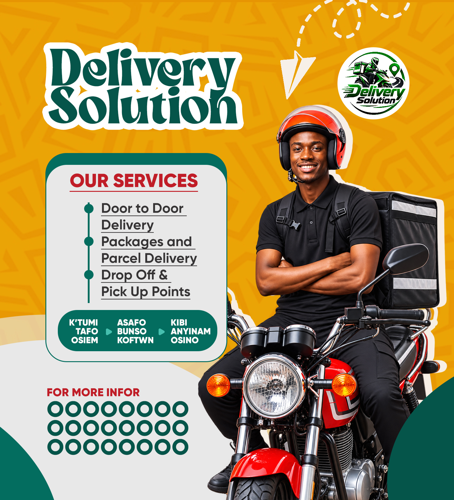 Professional Delivery Service Flyer PSD Template