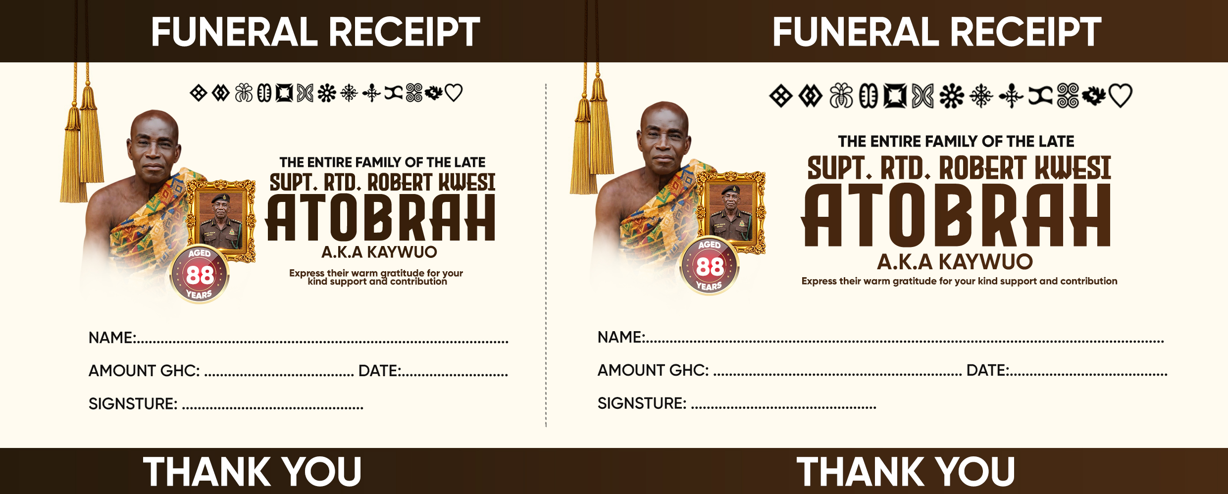 Receipt Template PSD